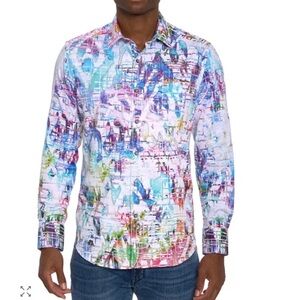 Robert Graham TRIBECA embroidered long sleeve shirt.